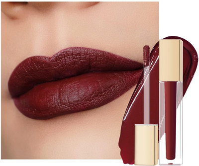 luzimaisa Non Transfer Waterproof Longlast Matte Liquid Lipstick Dark Maroon(deep maroon, 6 ml)