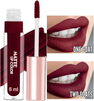 GABBU Matte Texture Waterproof Longwear Matte Lipstick(Maroon, 6 ml)