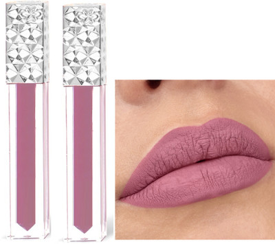 ADJD Combo Non Transfer Smudge Proof Longlasting liquid Matte Lipstick Rose ice(Rose ice, 10 ml)
