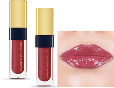 ADJD Combo Diamond Shine Lip gloss for Shine, Glamour for Glossy Effect Famous(Famous, 12 ml)