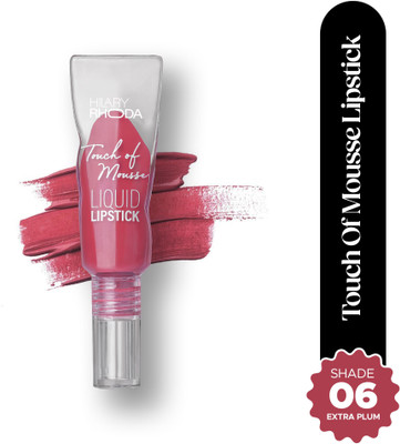 Hilary Rhoda Touch Of Mousse Lipstick | Matte Finish & Long Lasting | Smudge & Water Proof(Extra Plum - Shade 06, 5 ml)
