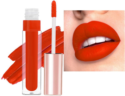 Latixmat Non Transfer Smudge Proof Longlasting Sensational Liquid Matte Lipstick(Orange, 6 ml)
