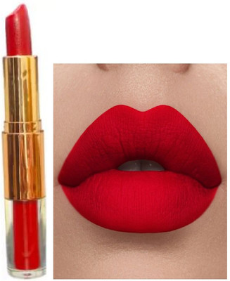 Luipui 2 in 1 red matte lipstick trending waterproof pack of 1(red, 6 g)