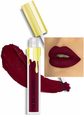 GABBU Non Transfer Smudge Proof Long-lasting Sensational Liquid Matte(Maroon, 5 ml)