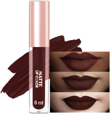 AEPRUY Ultra-Smooth Matte Liquid Lipstick Long-Lasting(COFFEE BROWN, 6 ml)