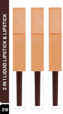 Luipui TRENDING LONG LASTING, WATERPROOF & QUICK DRY LIPSTICK FOR BOLD LOOK PACK OF 3(CRIMSON, 21 ml)