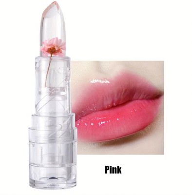 NADJA New Waterproof Long Lasting Flower Lip Gloss Crystal Jelly Lipstick(PINK, 3.6 g)