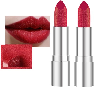 Latixmat New Diamond Shin Matte Long Lasting Glitter Lipstick(Red, 7 g)