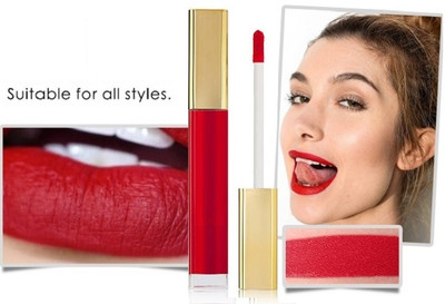 Emijun Non Transfer Waterproof Longlast Matte Liquid Lipstick(RED, 4 ml)