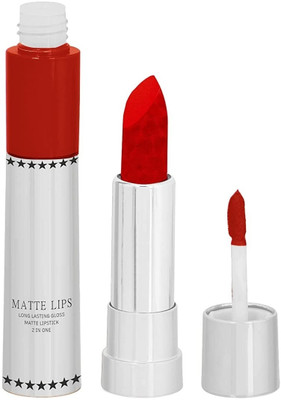 THTC Lip Duo 2 In 1 Lipstick Matte Finish(Red, 8 ml)