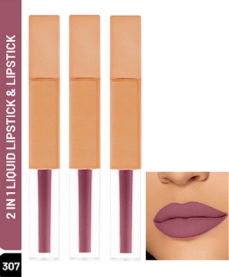 Luipui NEW MATTE CRUSH FADE & NON TRANSFER PROOF LIPSTICK FOR ALL DAY WEAR PACK OF 3(CASTRO 1, 21 ml)