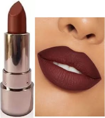 Luipui cute brown matte lipstick waterproof and trending pack of 1(brown, 6 g)