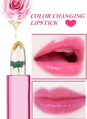 ADJD Temperature Mood Lipstick Moisturizer Jelly Flower Lipstick(GREEN, 3.7 g)