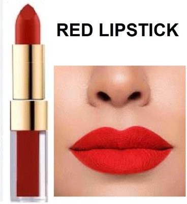 TOPQ RED FINISH LOOK LIPSTICK PACK OF 1(RED, 6 g)