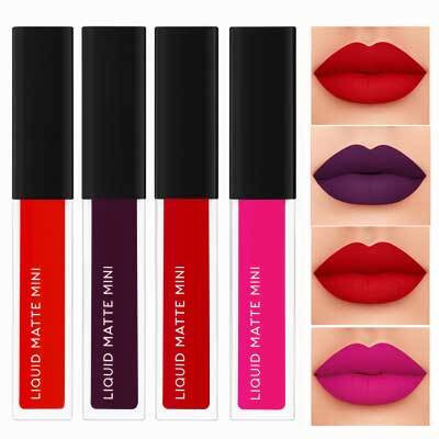 FOPE Liquid Matte Lipstick Long Stay Ultra Matte Smooth Spread Look Matte Lipstick(Red, Dark Maroon, Cherry Red, Pink, 16 ml)