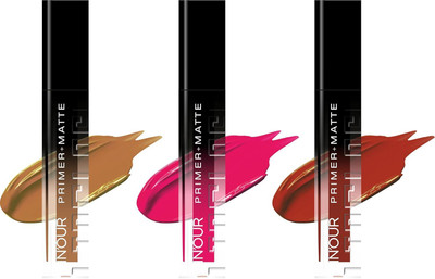 INOUR Primer+Matte Liquid Lipstick-10.5 gm (3.5gm x 3) (Set of 3 Custom 01,10.5 gm)(Multicolor 1 Shade, 10.5 g)