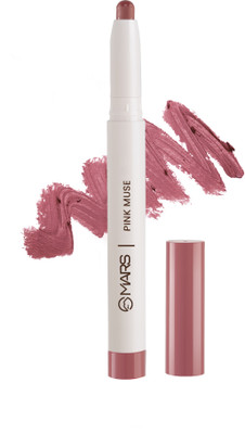 MARS Non-Transfer Long Lasting Poppins Rotating Matte Lip Crayon(Pink Muse-24, 1.3 g)