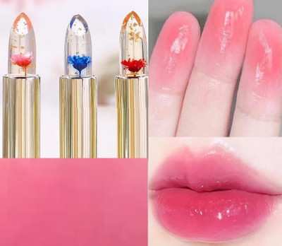 GABBU Magic Jelly Flower Lipstick Temperature Changing Lipstick(MULTI COLOR, 10.8 g)