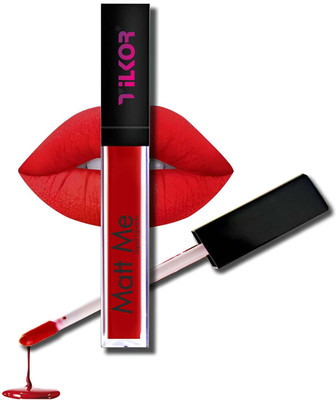 JEMOX Non Transfer Smudge Proof Longlasting Sensational Liquid Matte Lipstick 6ML(Red, 6 ml)