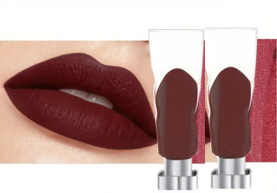 Latixmat Ice Cube Matte Lipstick Velvet Transparent Lip Glaze Pigment(Maroon, 9 ml)