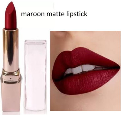 Luipui SMOOTH maroon matte lipstick waterproof pack of 1(maroon, 6 g)