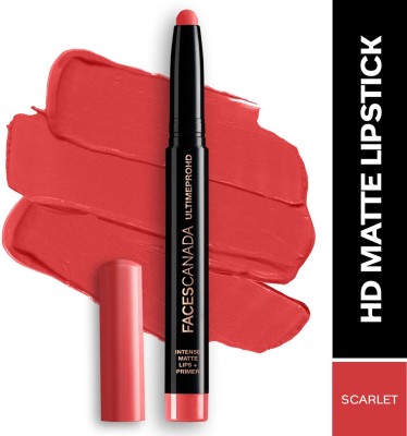 Faces Ultime pro HD intense Matte lips primer SCARLET 06 lipstick 1.4g(SCARLET, 1.4 g)