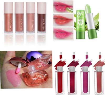 Earthcon Long lasting waterproof lipsticks with aloevera lip balm(MULTICOLOR, 40 ml)