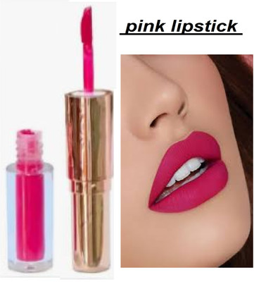 Luipui pink 2 in 1 pink matte look lipstick pack of 1(pink, 6 g)