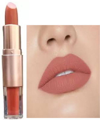 Luipui 2 in 1 light brown matte lipstick pack of 1(pink, 6 g)