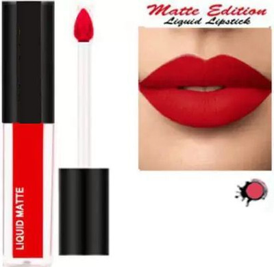 FLENGO High Smudge proof Long lasting Cheap Resistant Non Transfer Matte Mini(Red rose, 4 ml)