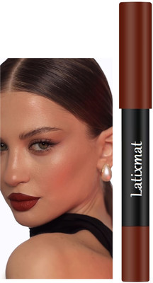 Latixmat Matte Lipstick | Velvety Matte Korean Lipstick(RED BROWN, 3.5 g)