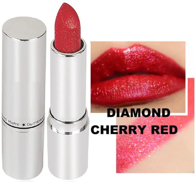 DARVING NEW SHIMMERY SHINY MATTE LOOK LIPSTICK FOR WOMEN(CHERRY RED, 3.8 ml)