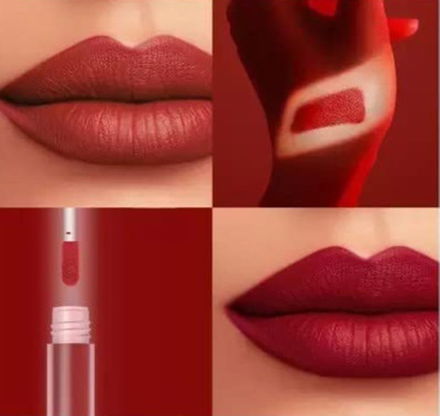 DYSOKAYO 2In1 Matte Smudge-Proof Lipstick(red, 8 g)