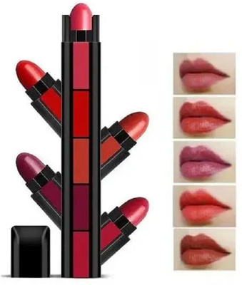 CATERINACHIARA 5-in-1 Lipstick, Smooth Matte Finish Lips, Non-Drying,Color/**(MULTICOLOUR, 7.5 ml)