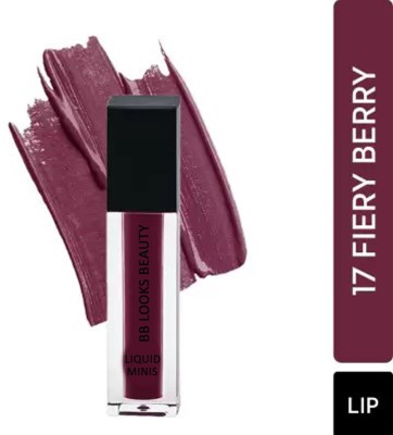 BB LOOKS BEAUTY Smudge Me Mini Liquid Matte Lipstick,Transferproof & Enriched with Vitamin(Fiery Berry, 1.5 ml)