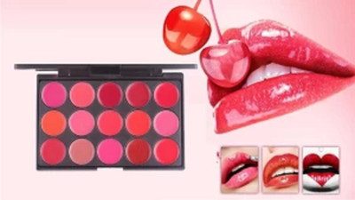 HUZURLU 15 Colors Matte Lipstick Palette Waterproof Lip Stain(15 g)