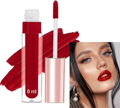 GABBU NEW MATTE FINISH LIQUID LIPSTICK WATER PROOF AND SMUDGE PROOF(red, 6 g)