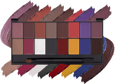 MYEONG 16 Color Ultra Pigmented Infinity Matte Lip Color Palette Shade-01(Multi Shade, 36 g)