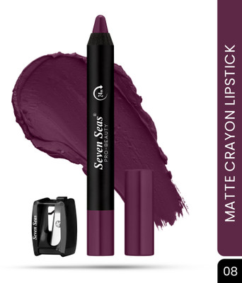 Seven Seas Matte Mood Non-Transfer Lipstick Long Lasting & Waterproof Lasts Upto 24Hrs(Grape Wine, 3.5 g)