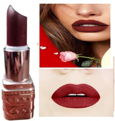 Luipui maroon matte lipstick amazing and awesome pack of 1(maroon, 6 g)