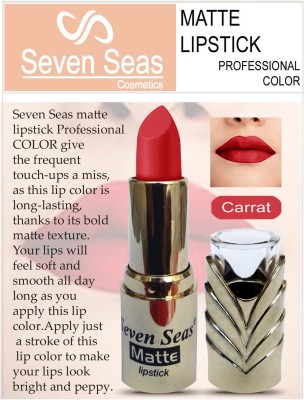 Seven Seas Professional matte lipsticks women comsetics makeup combo set of 1(Carrot, 5 g)