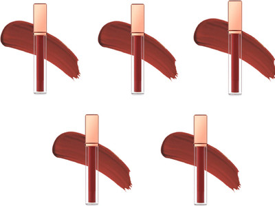 Luipui Premium Air Matte Color Bliss Liquid Lipstick / Lightweight,Waterproof (Sets 5(Blood Red, 30 ml)