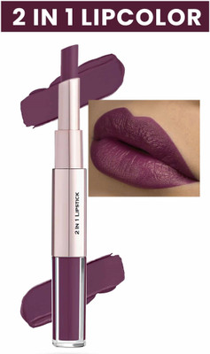 WOONGMI Best 2 in 1 Matte liquid Lipstick and Matte crayon lipstick(Purple, 12 ml)