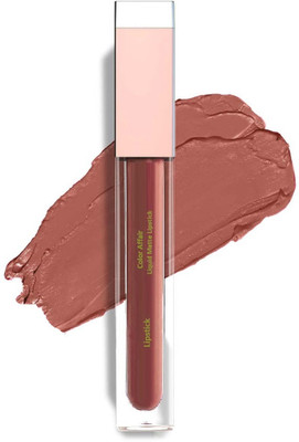MYEONG Highly Pigmented Matte Texture Chestnut Pink Non Transfer Liquid Lipstick(Chestnut Pink, 6 ml)