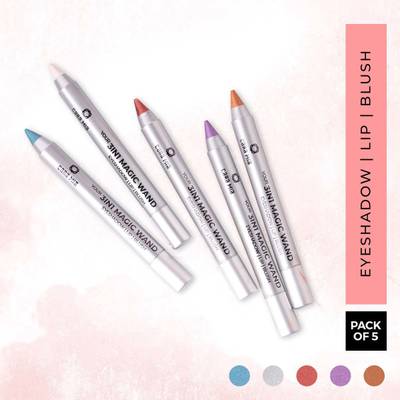 Cara Mia By Flipkart 3in1 Magic Wand (Lipstick, Blush & Eyeshadow E) (Pack of 5)