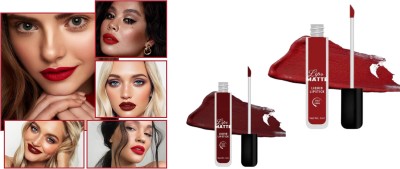 Sheny Long Lasting Liquid Lipstick Waterproof Maroon & Red (pack of-1) 10 ML(red, maroon, 10 ml)