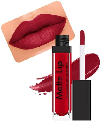 Wonholli RED MATTE LIQUID LIPSTICK SMUDGE PROOF(Red, 6 ml)