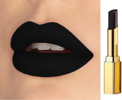 USBK Matte Lipstick Long-Lasting Creamy Black Colour Easy to Wear Full Coverage(BLACK, 3.6 g)