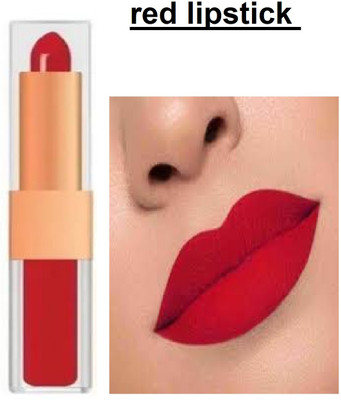 Luipui red 2 in 1 crayon +liquid lipstick matte look pack of 1(red, 6 g)
