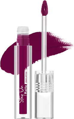 SWISS BEAUTY Stay On Matte Highly Pigmented Liquid Lipstick(Classic Purple, 2 g)